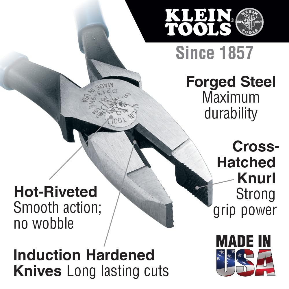Foto 3 pulgar | Alicates Klein Tools D213-9ne, Fabricados En Ee. Uu., Cortadores Laterales De 9 Pulgadas, Alicates L - Venta Internac