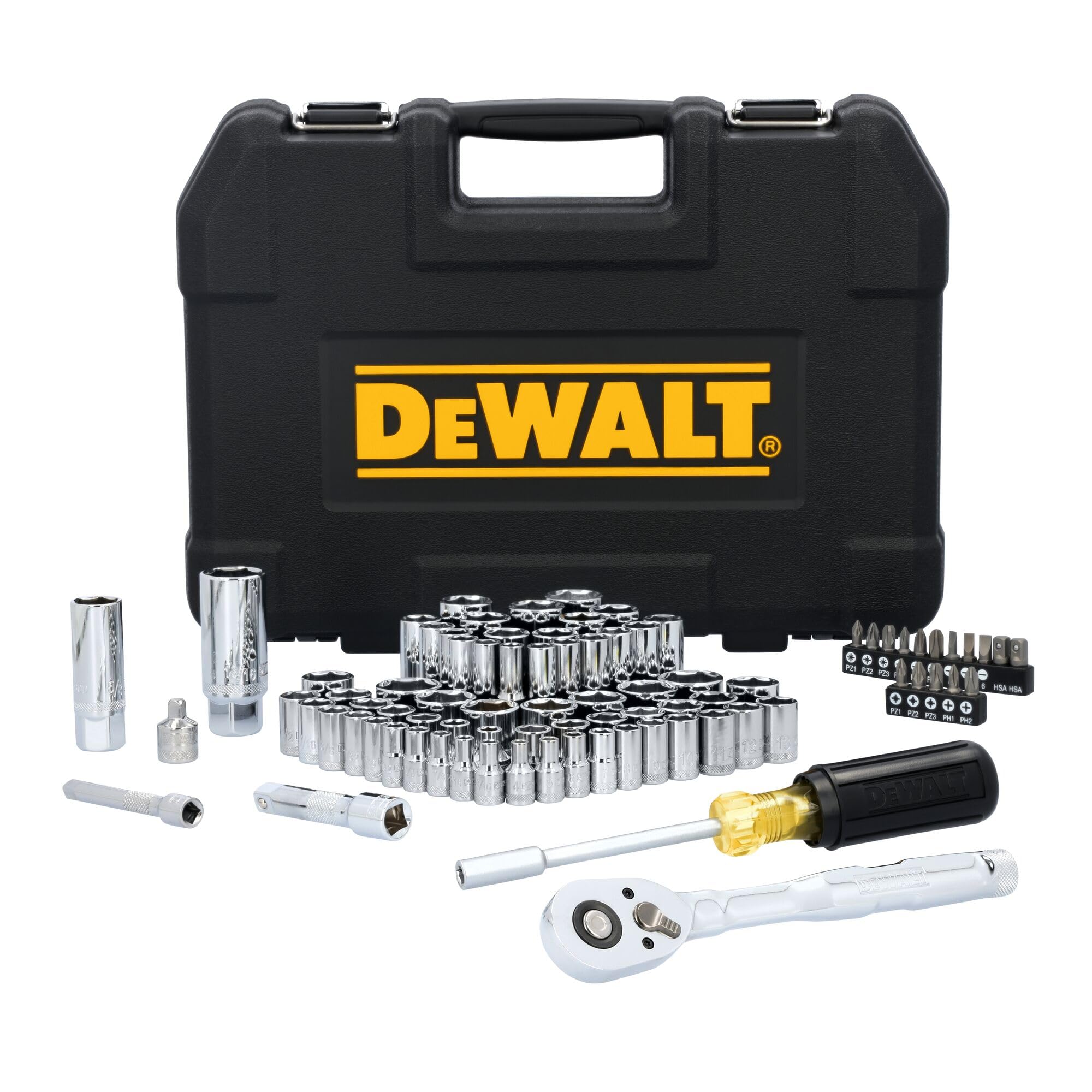 Foto 1 | Juego De Herramientas Dewalt Mechanics, Accionamiento De 1/4 Pulgadas, 84 Piezas, Dwmt45424 - Venta Internacional.