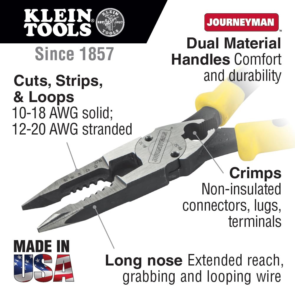 Foto 2 | Alicates De Punta Fina Klein Tools J207-8cr Multiusos Linesman - Venta Internacional.