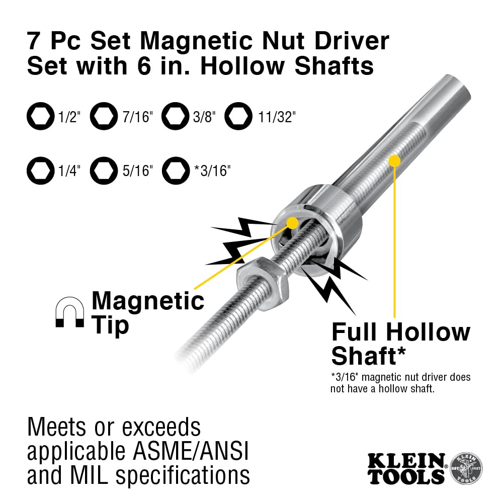 Foto 4 pulgar | Juego De Herramientas Klein Tools 647m Con Destornilladores Magnéticos Para Tuercas De 5 A 13 Mm - Venta Internacional.