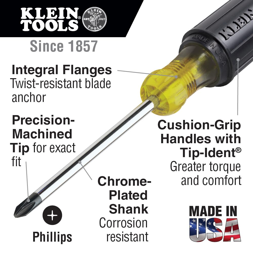 Foto 4 pulgar | Juego De Destornilladores Klein Tools 85445 Con Ranura Phillips De 5 Piezas - Venta Internacional.