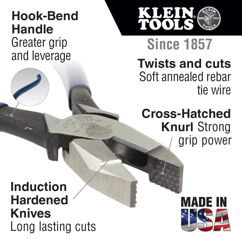 Foto 3 pulgar | Alicates Para Herreros Klein Tools D201-7cst, 23 Cm, Con Resorte - Venta Internacional.