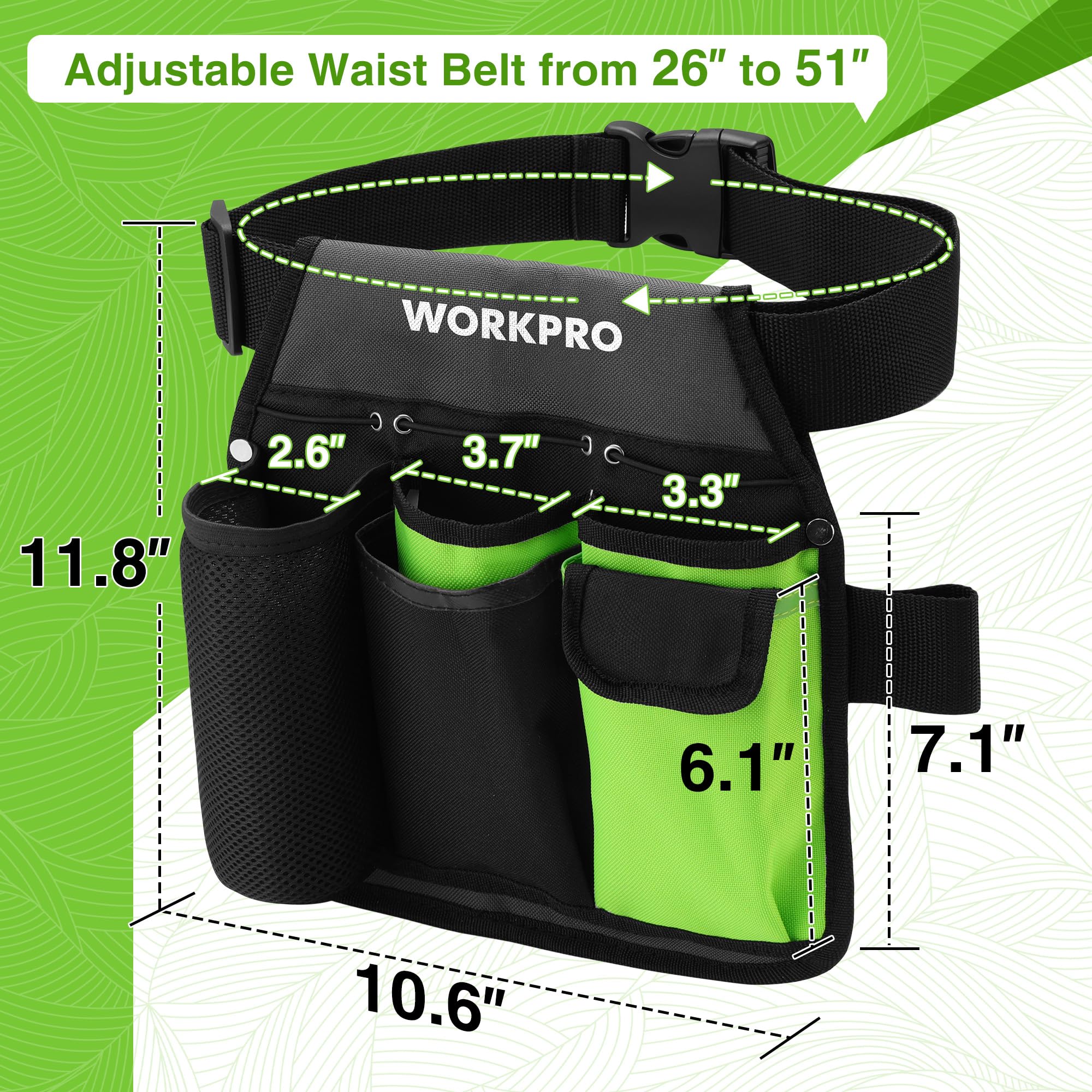 Foto 3 pulgar | Juego De Tijeras De Podar Y Cinturón Para Herramientas De Jardinería Workpro De 2 Piezas - Venta Internacional.