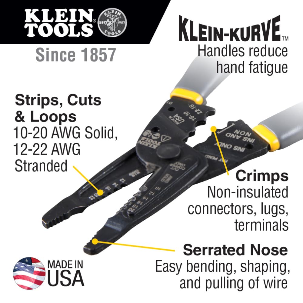 Foto 2 | Pelacables, Engarzadora/cortador De Cables Klein Tools 1009, Multiherramienta - Venta Internacional.
