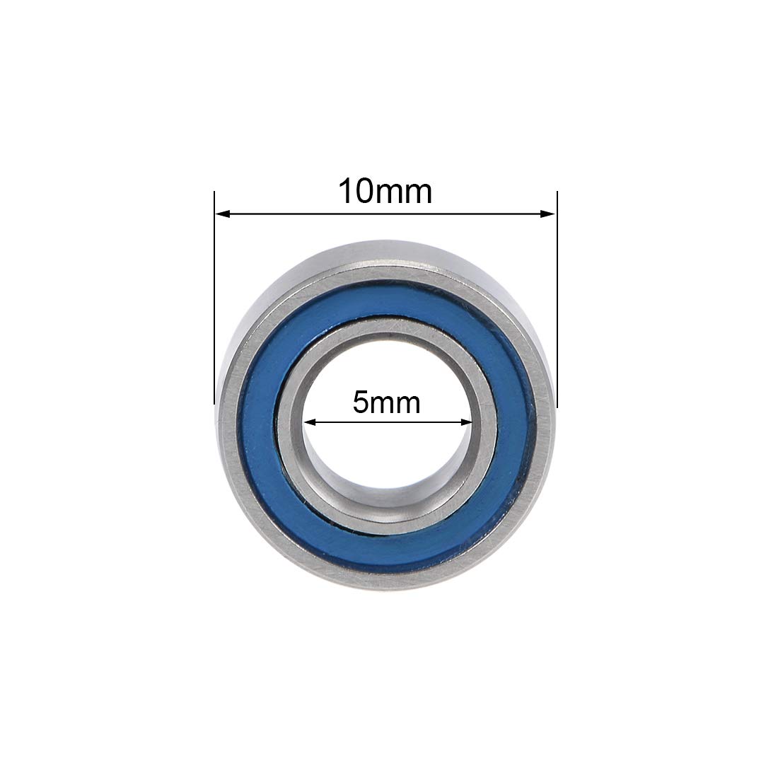 Foto 5 pulgar | Rodamientos De Bolas De Ranura Profunda Uxcell Mr105-2rs 5 X 10 X 4 Mm, 20 Unidades - Venta Internacional.