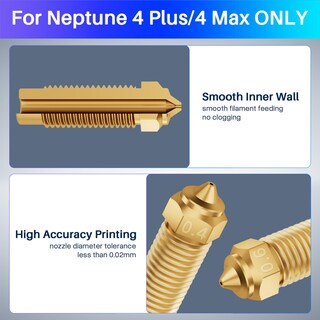 Foto 3 | Juego De Boquillas Elegoo Para Impresora 3d Neptune 4 Plus/4 Max 0.4/0.6/0.8/1.0 Mm - Venta Internacional.