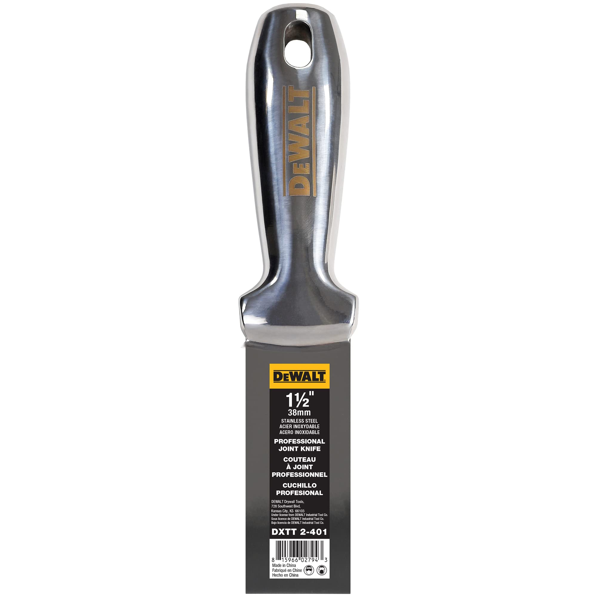 Foto 1 | Cuchillo Para Juntas Dewalt 1.5 Completamente De Acero Inoxidable Con Hoja De Primera Calidad - Venta Internacional.