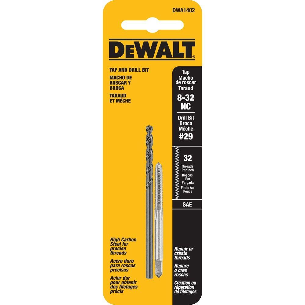 Foto 2 pulgar | Juego De Grifos Para Taladrar Dewalt 8-32nc, Rosca, 2 Unidades - Venta Internacional.