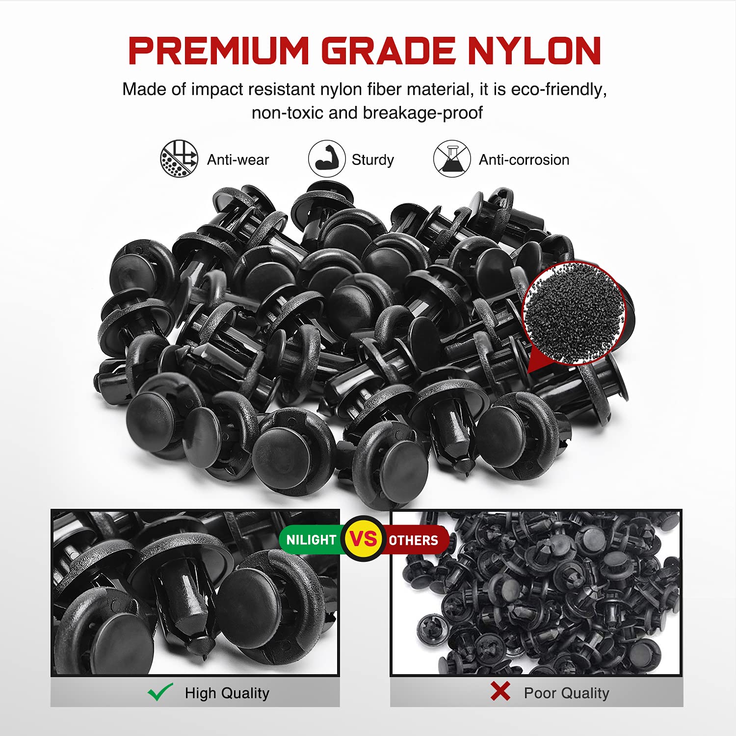 Foto 4 pulgar | Pinzas De Retención Nilight, 100 Unidades, 10 Mm, Para Honda Y Acura - Venta Internacional.