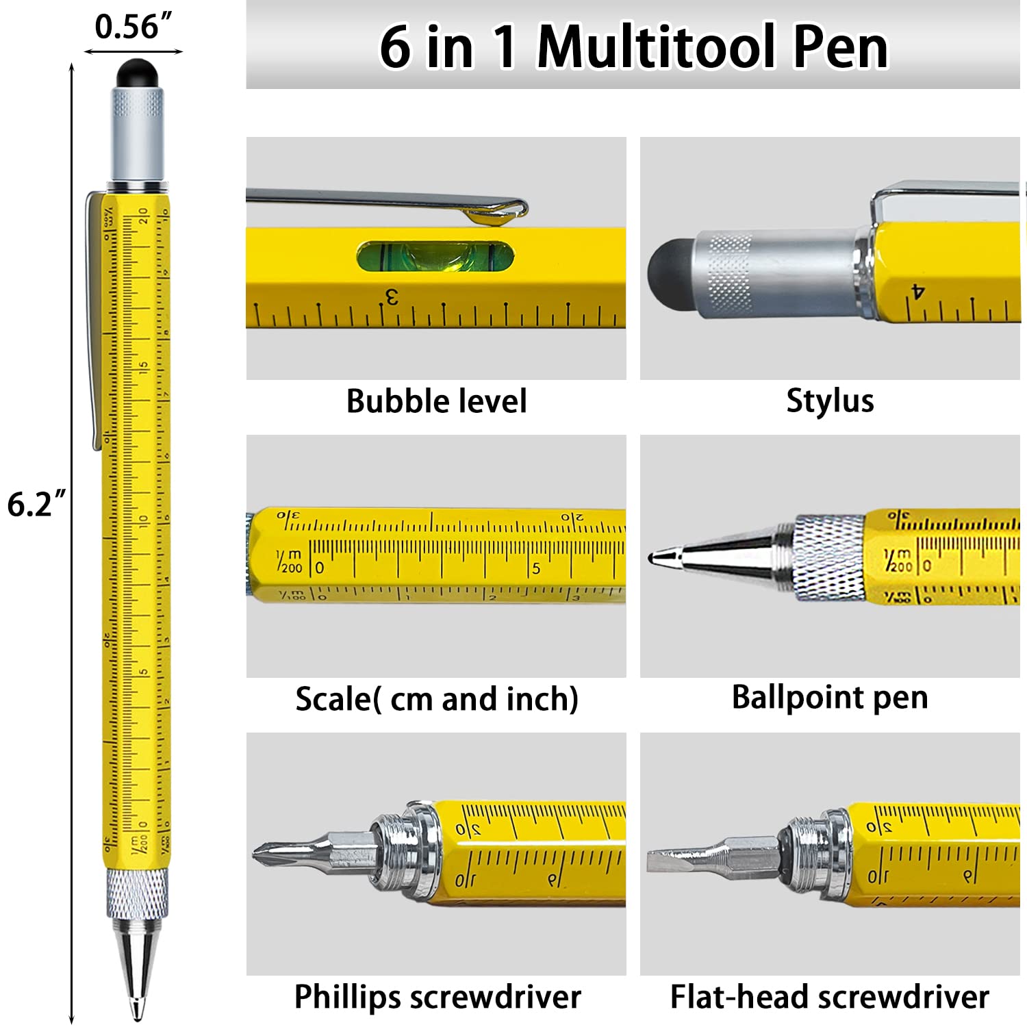 Foto 4 pulgar | Juego De Bolígrafos Multiherramienta Gifts Jishi 9 En 1 Para El Día Del Padre Para Hombre - Venta Internacional.