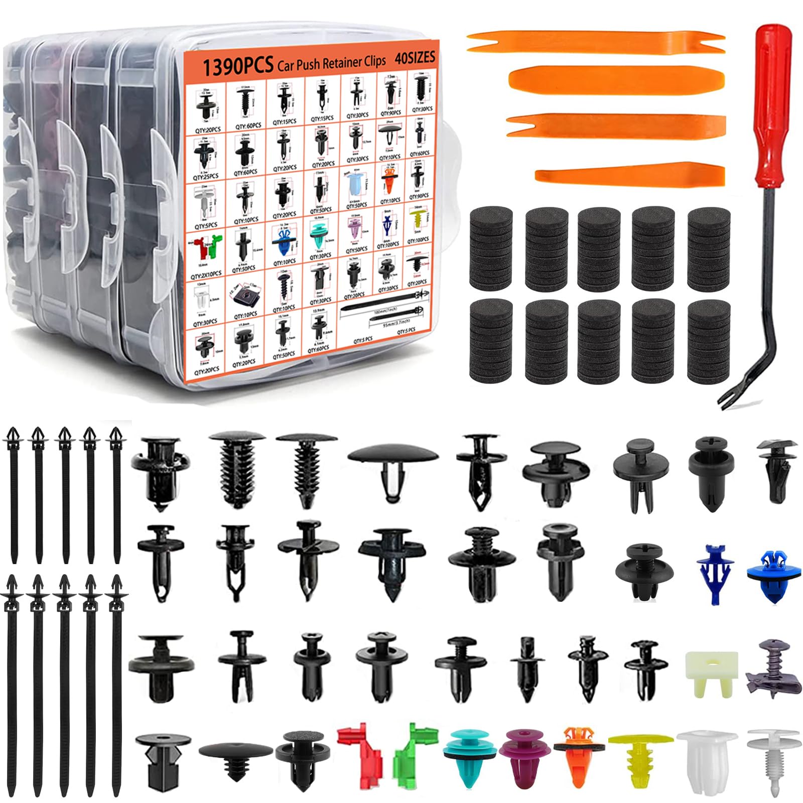 Foto 2 pulgar | Kit De Clips De Retención De Coche Y Abrazaderas Para Paneles De Puertas, 1595 Piezas - Venta Internacional.