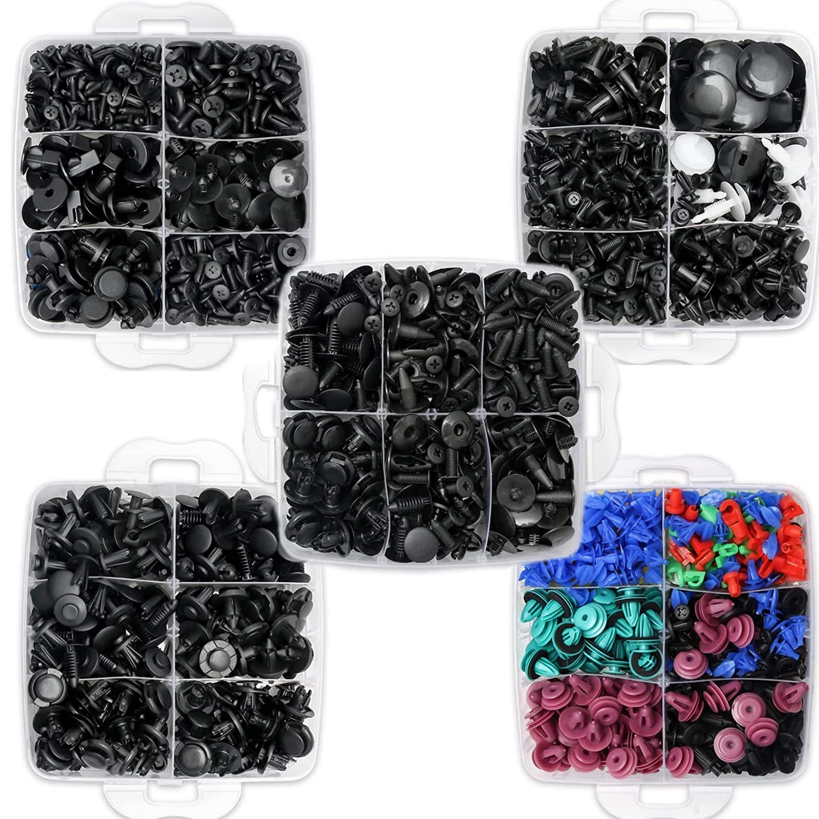 Foto 6 pulgar | Kit De Clips De Retención De Coche Y Abrazaderas Para Paneles De Puertas, 1595 Piezas - Venta Internacional.