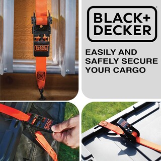 Foto 7 | Correas De Amarre Con Trinquete Black+decker Bd1005 De 1 M X 3 M, Paquete De 4 - Venta Internacional.