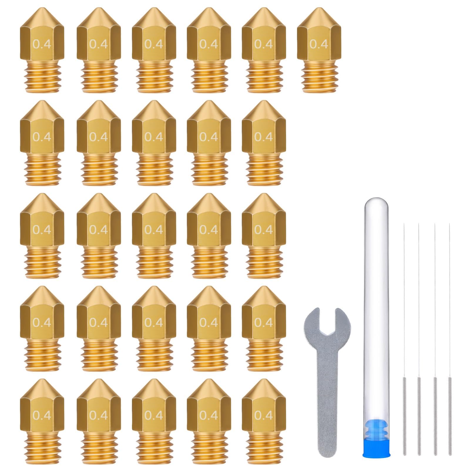 Foto 2 pulgar | Kit De Boquillas Elegoo Mk8 De 0,4 Mm De Latón Para Impresora 3d Neptune - Venta Internacional.