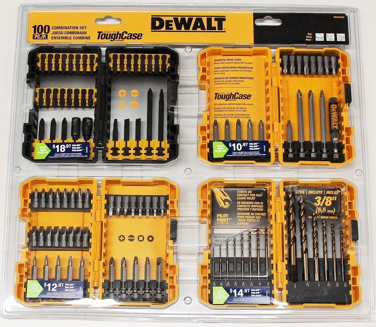 Foto 2 pulgar | Juego De 100 Brocas Para Atornillar Por Impacto Dewalt - Venta Internacional.