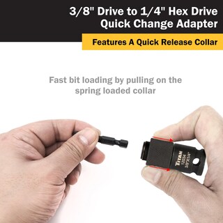Foto 3 | Adaptador Titan 12034 De 3/8 A 1/4 Hex Drive, Cambio Rápido - Venta Internacional.