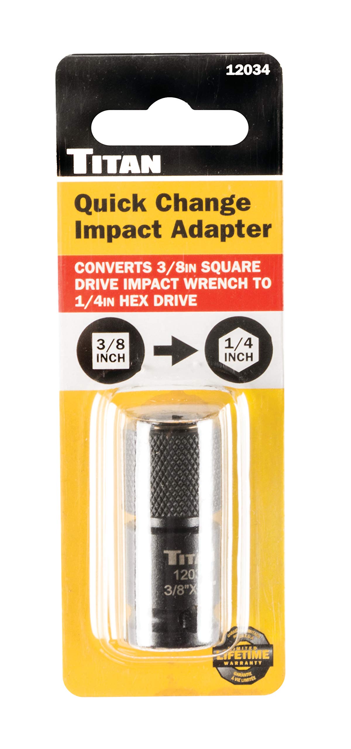 Foto 6 pulgar | Adaptador Titan 12034 De 3/8 A 1/4 Hex Drive, Cambio Rápido - Venta Internacional.