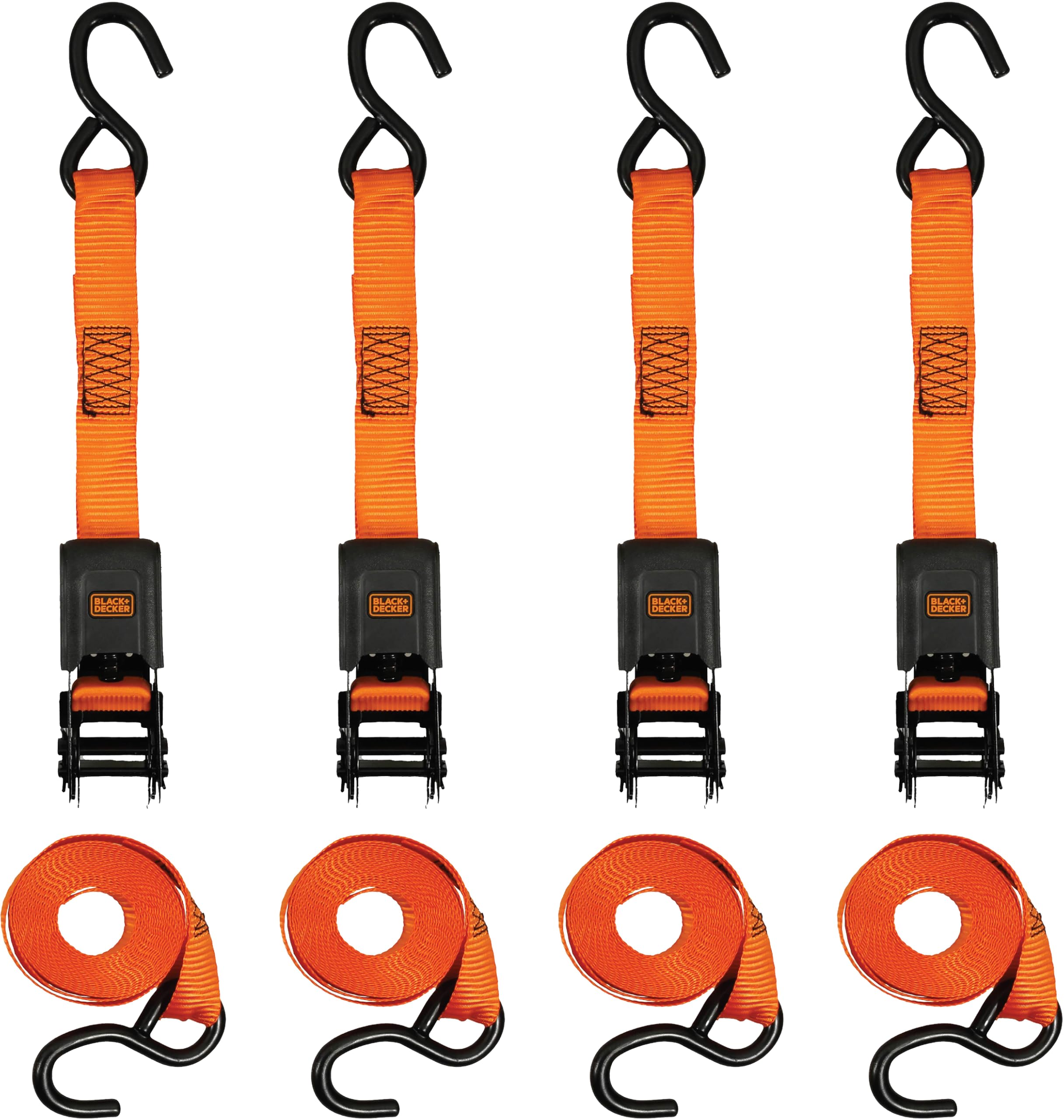 Foto 2 pulgar | Correas De Amarre Con Trinquete Black+decker Bdx1006, Paquete De 4 - Venta Internacional.