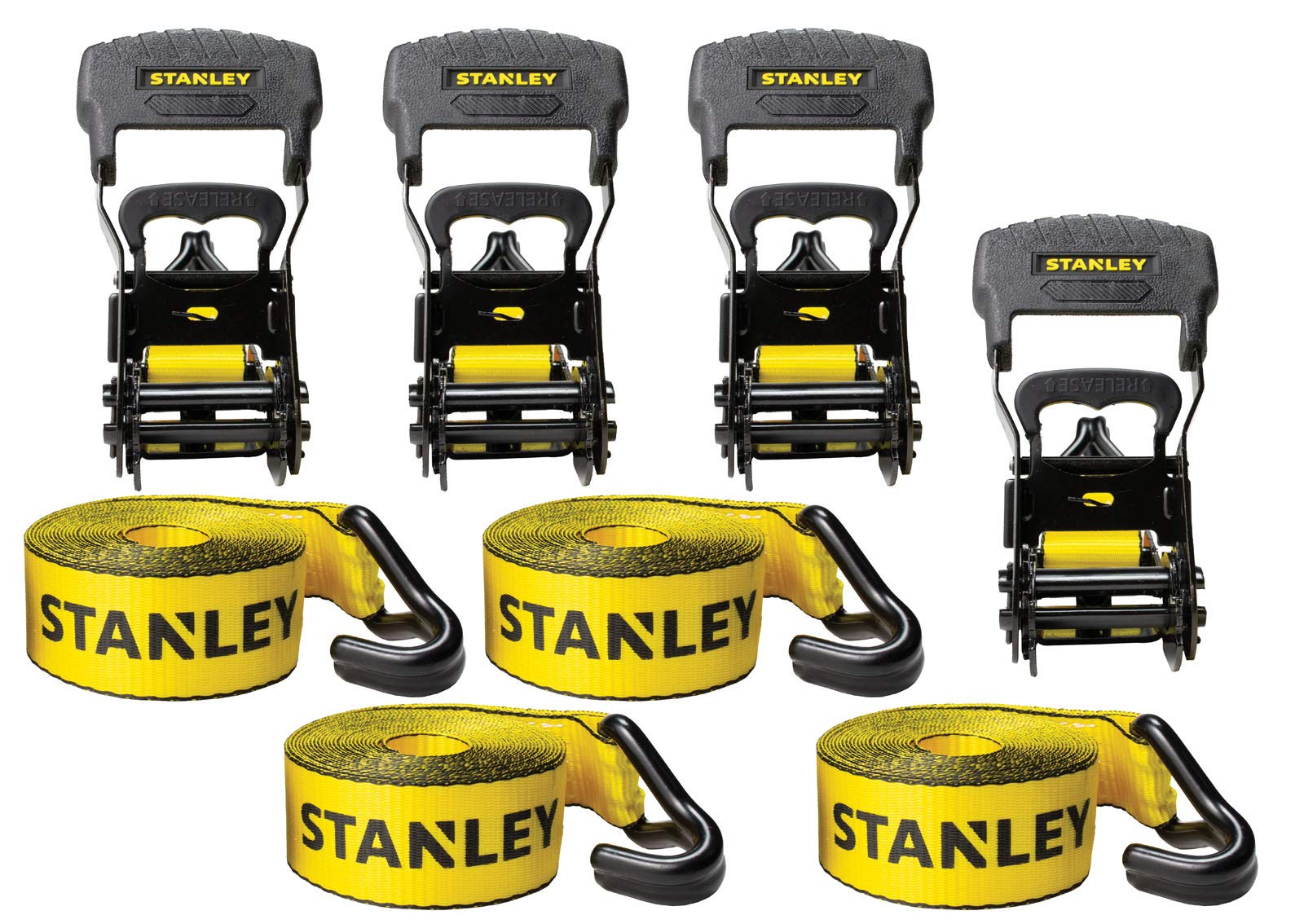 Foto 2 pulgar | Correas De Amarre Con Trinquete Stanley S10074, Color Negro Y Amarillo, 1,5 X 5 M - Venta Internacional.