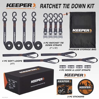 Foto 2 | Kit De Amarre Con Trinquete Keeper, 1800 Libras, Resistencia Máxima A La Rotura, Paquete De 4 Unidades - Venta Int