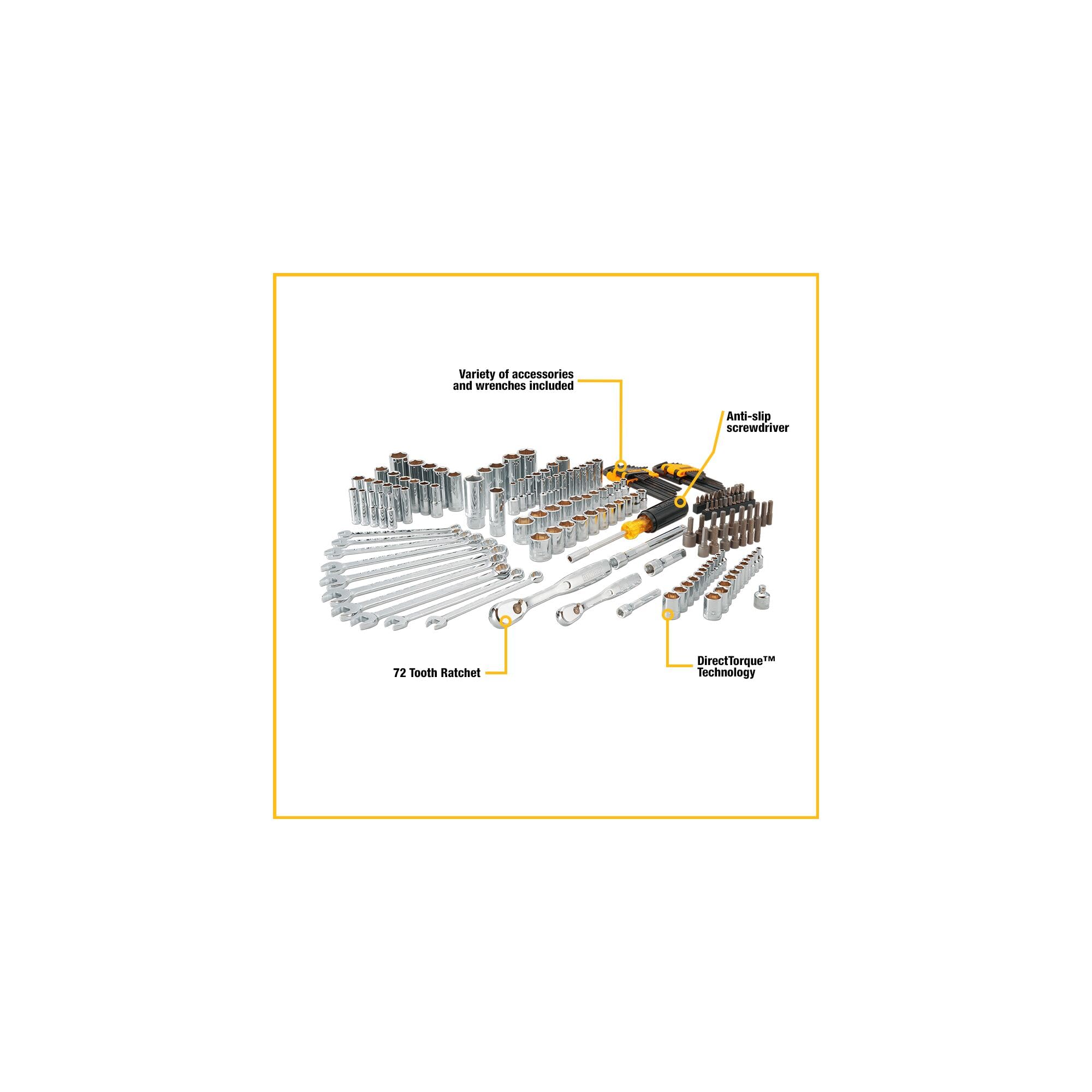 Foto 5 pulgar | Juego De Herramientas Dewalt Mechanics De 84 Piezas Con Trinquetes De 72 Dientes - Venta Internacional.