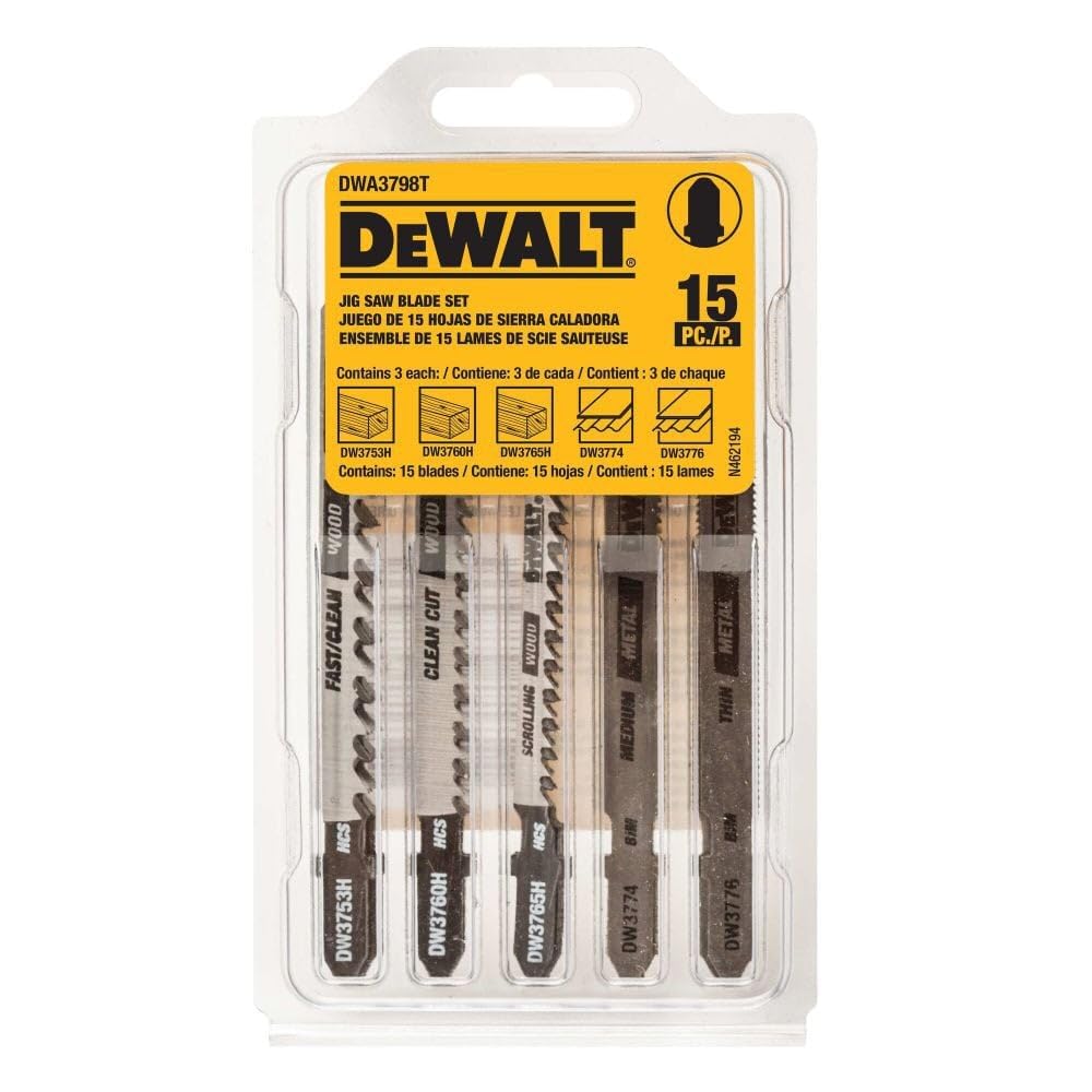 Foto 6 pulgar | Juego De Sierra Caladora Dewalt Con Mango En T De 15 Piezas - Venta Internacional.