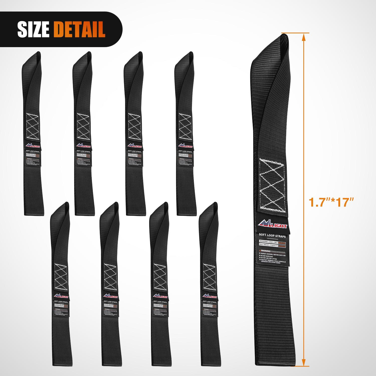 Foto 3 pulgar | Correas De Amarre Para Motocicletas Nilight Soft Loop, 1,7 X 17, 8 Unidades - Venta Internacional.