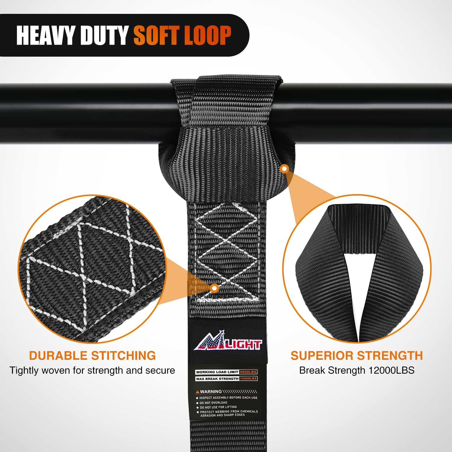 Foto 4 pulgar | Correas De Amarre Para Motocicletas Nilight Soft Loop, 1,7 X 17, 8 Unidades - Venta Internacional.