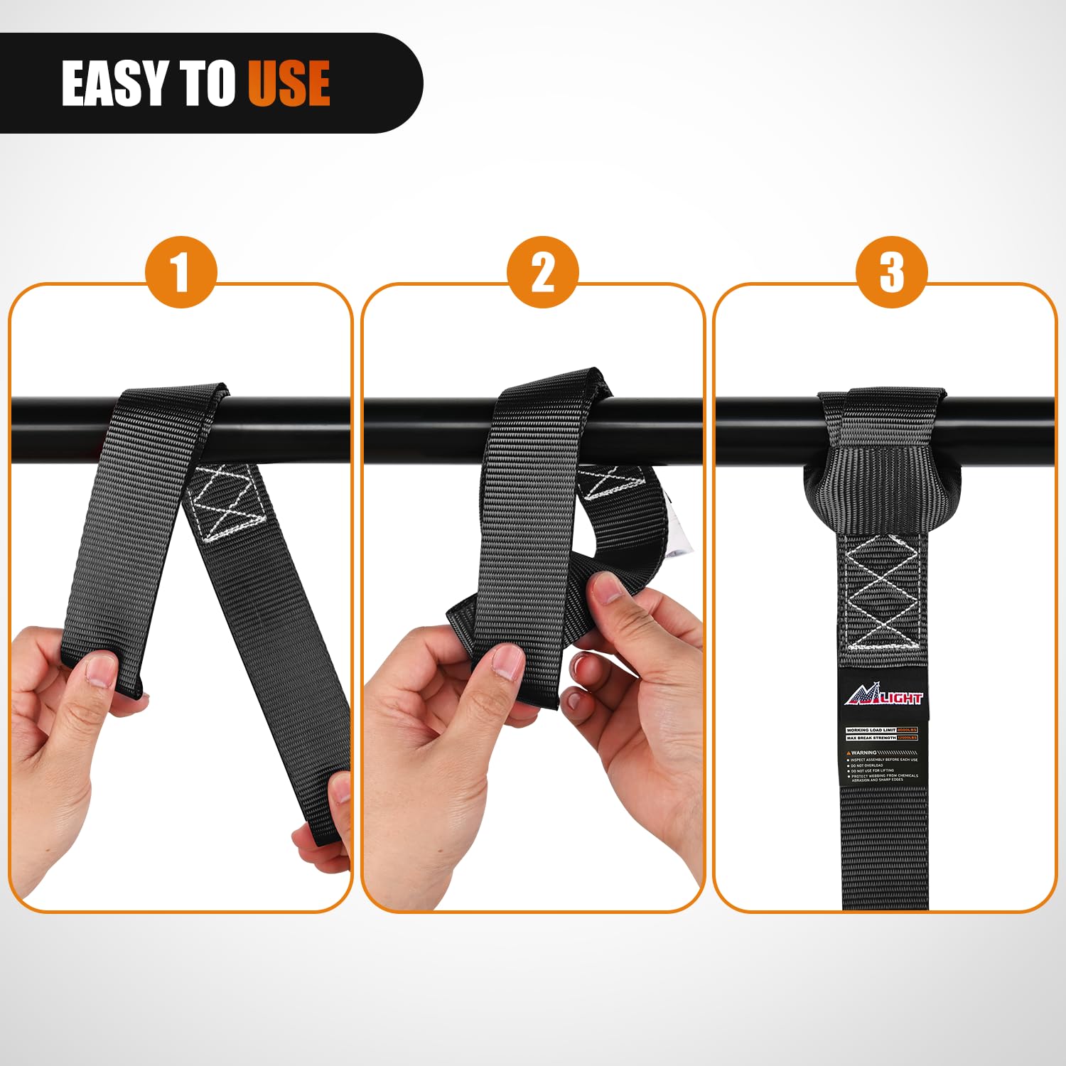 Foto 6 pulgar | Correas De Amarre Para Motocicletas Nilight Soft Loop, 1,7 X 17, 8 Unidades - Venta Internacional.