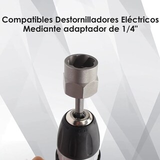 Foto 2 | Juego Extractor De Tornillos Y Tuercas 18 Piezas Lab.g Negro