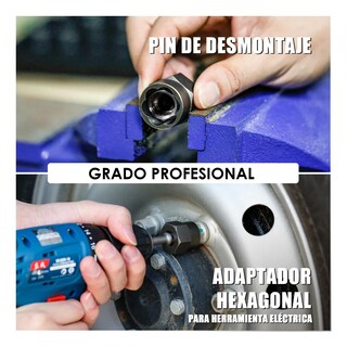 Foto 4 | Juego Extractor De Tornillos Y Tuercas 18 Piezas Lab.g Negro
