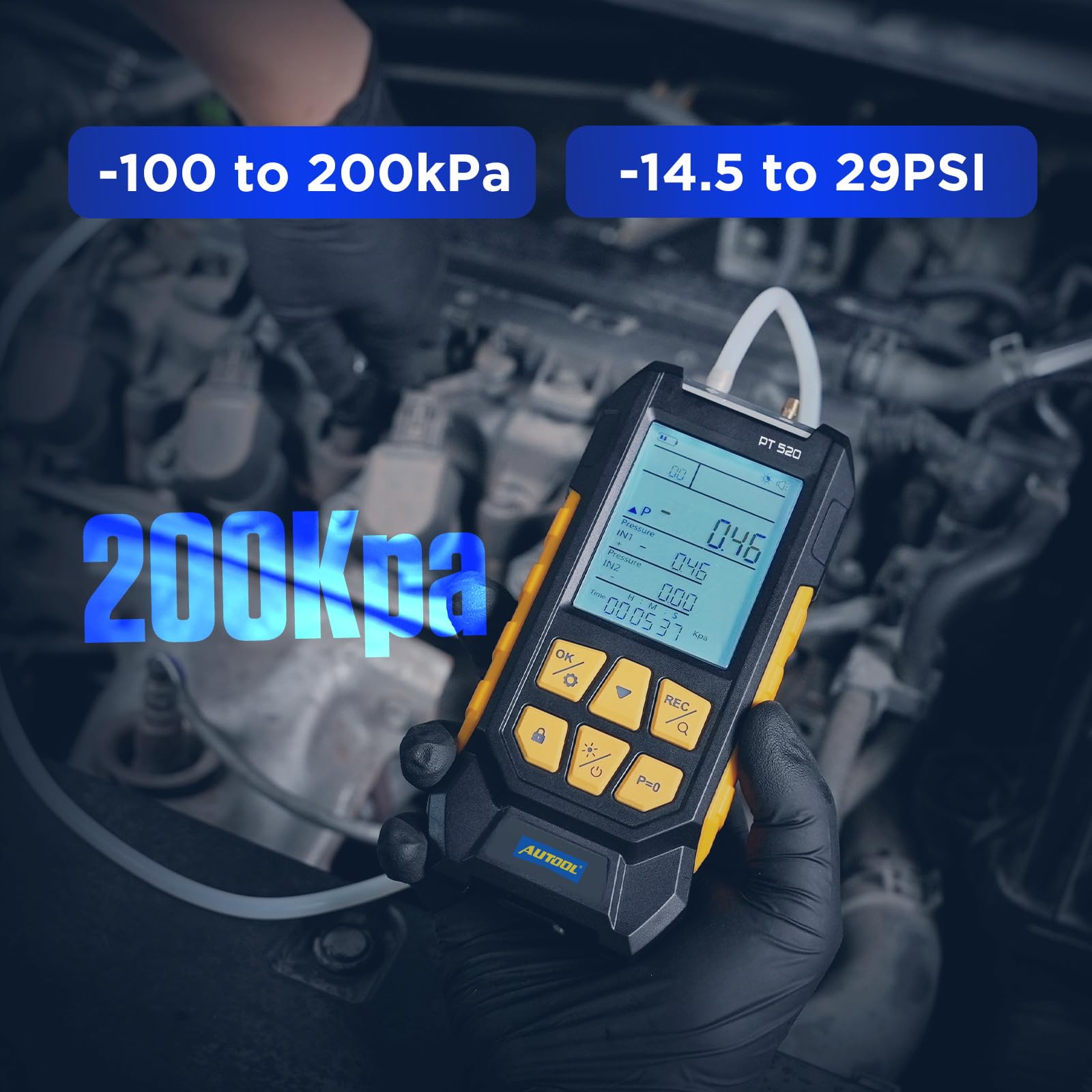 Foto 4 pulgar | Medidor De Presión De Gas Autool Manómetro Hvac -100 A 200 Kpa - Venta Internacional.