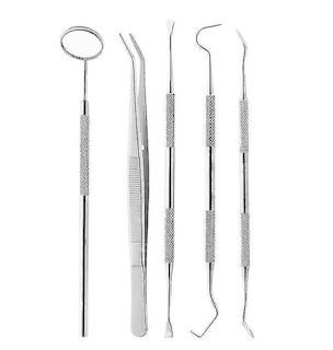Foto 2 | Juego De Herramientas Dentales Con Sonda De Doble Cabezal Para Dentista De Acero Inoxidable - Venta Internacional.