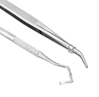 Foto 4 | Juego De Herramientas Dentales Con Sonda De Doble Cabezal Para Dentista De Acero Inoxidable - Venta Internacional.