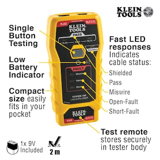 Foto 2 | Kit De Comprobador De Cables Y Alambres Vdv Lan Klein Tools 80085 6 Piezas - Venta Internacional.