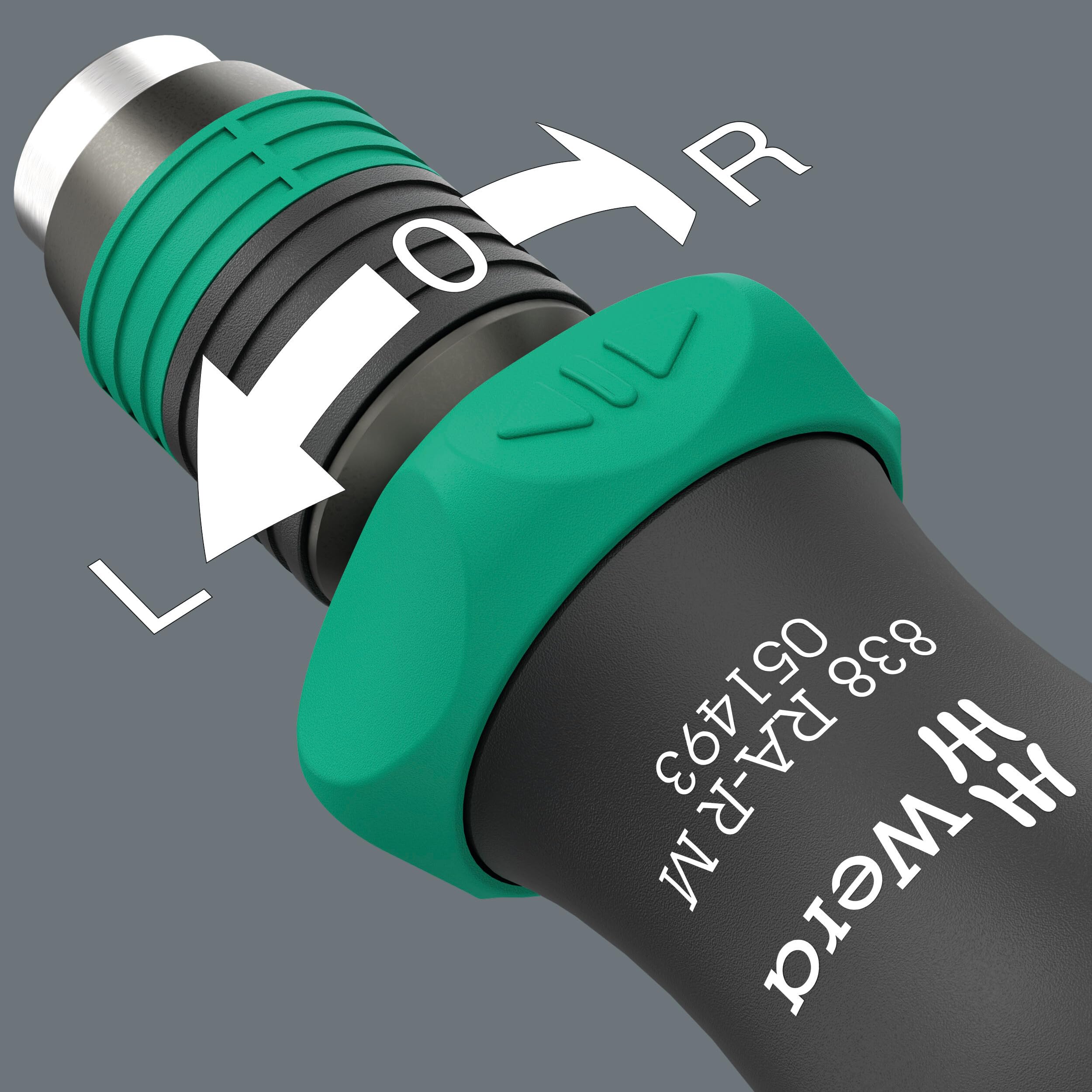 Foto 4 | Destornillador Bitholding Wera 05051493001-838 Ra-r M Con Trinquete 123 5 Mm - Venta Internacional.