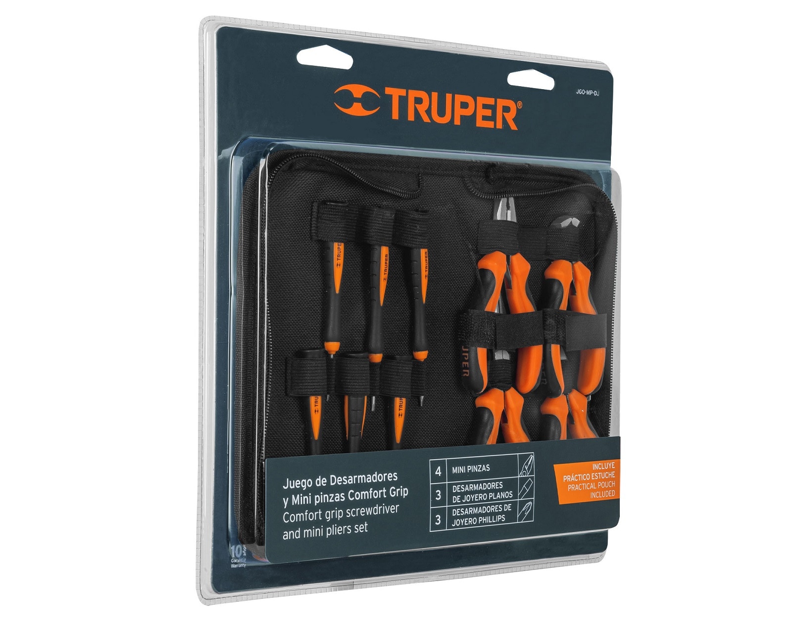 Pinzas Mini y Desarmadores 10 Piezas, Truper $475