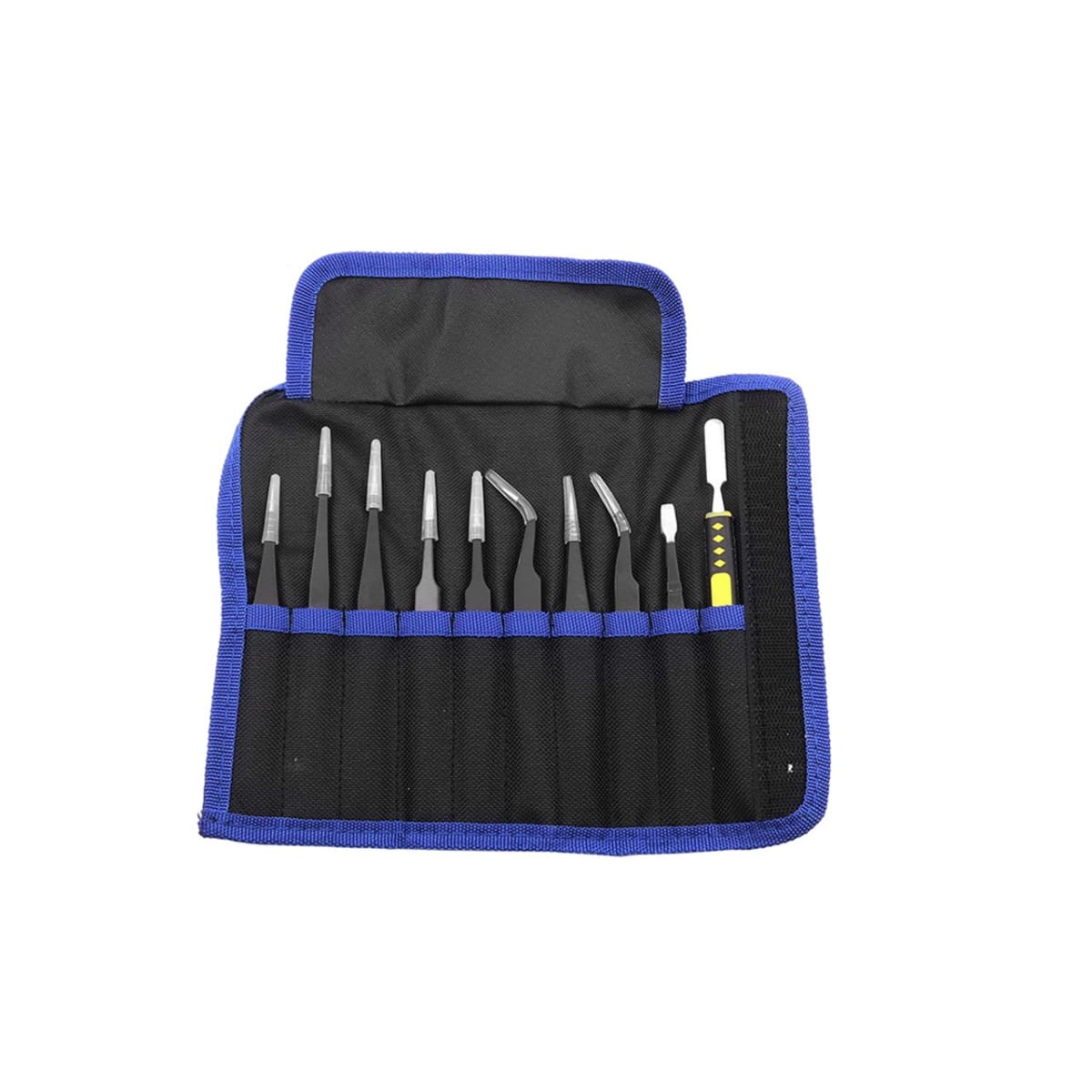 Kit Pinzas Antiestáticas Precisión Eo Safe Imports Esi-3125 color Negro