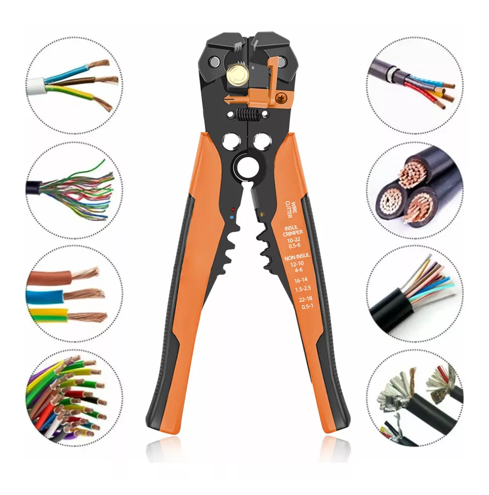 Foto 6 pulgar | Pinza Pela Cables Automática Acsentron Uso Rudo color Naranja