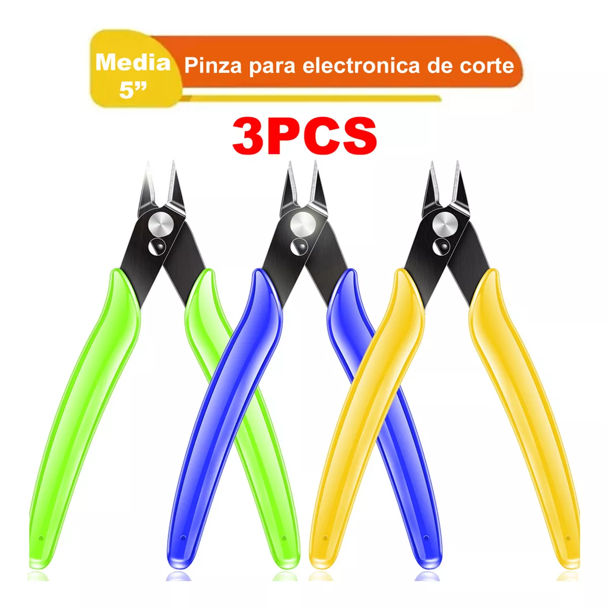 Foto 4 pulgar | Set 3 Pcs Pinzas De Micro Corte Exacto A Ras De Cable Eo Safe Imports Esi-15041 Multicolor