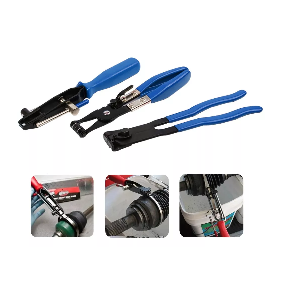 Foto 3 pulgar | Pinzas Para Abrazadera De Manguera 3 Piezas Eo Safe Imports Esi-17882 Azul