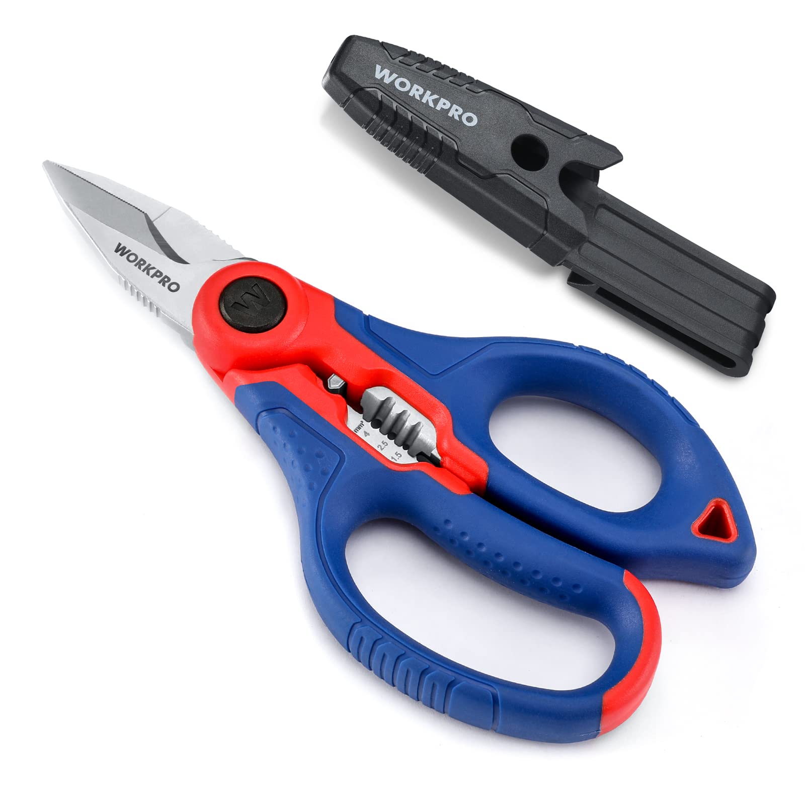 Foto 2 pulgar | Tijeras Para Electricistas Workpro Stainless 6.4 Con Pelacables - Venta Internacional.