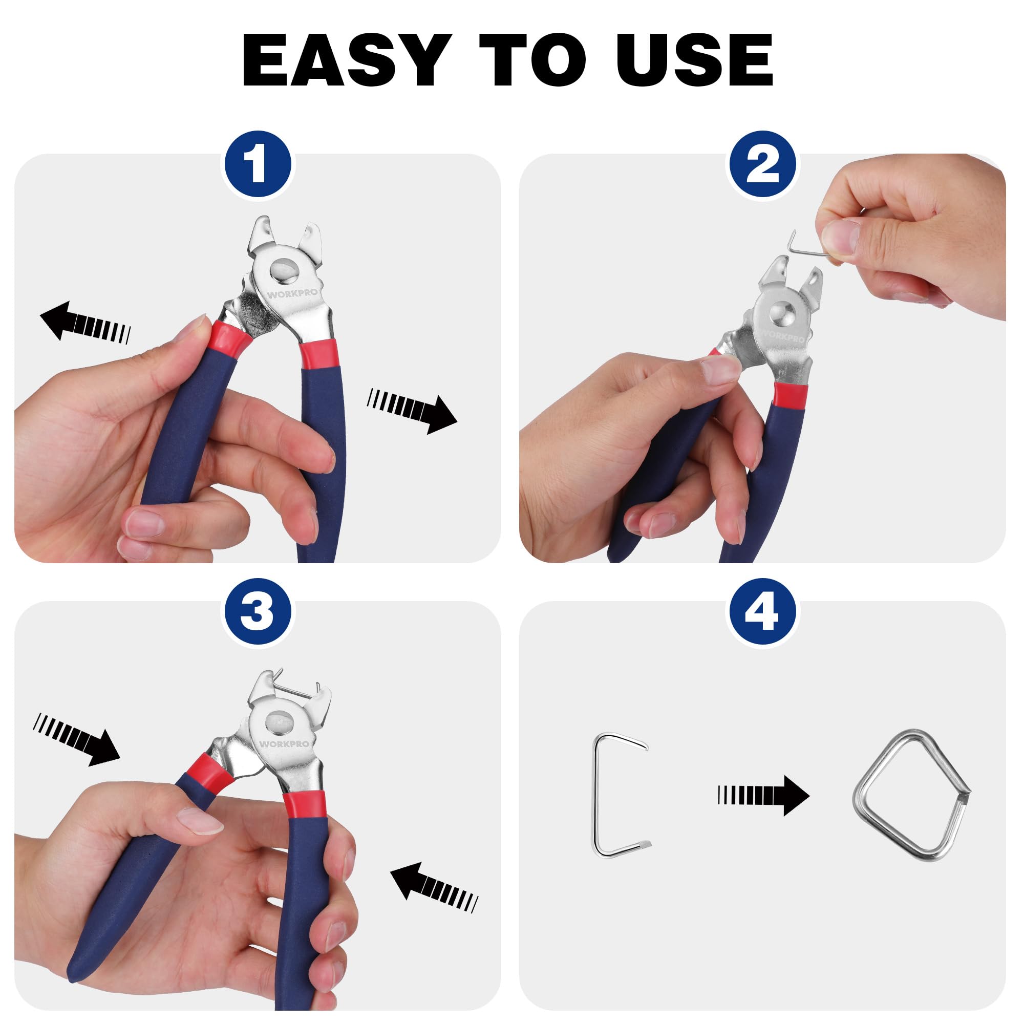 Foto 3 pulgar | Alicates Doblados Workpro Con 500 Anillos - Venta Internacional.