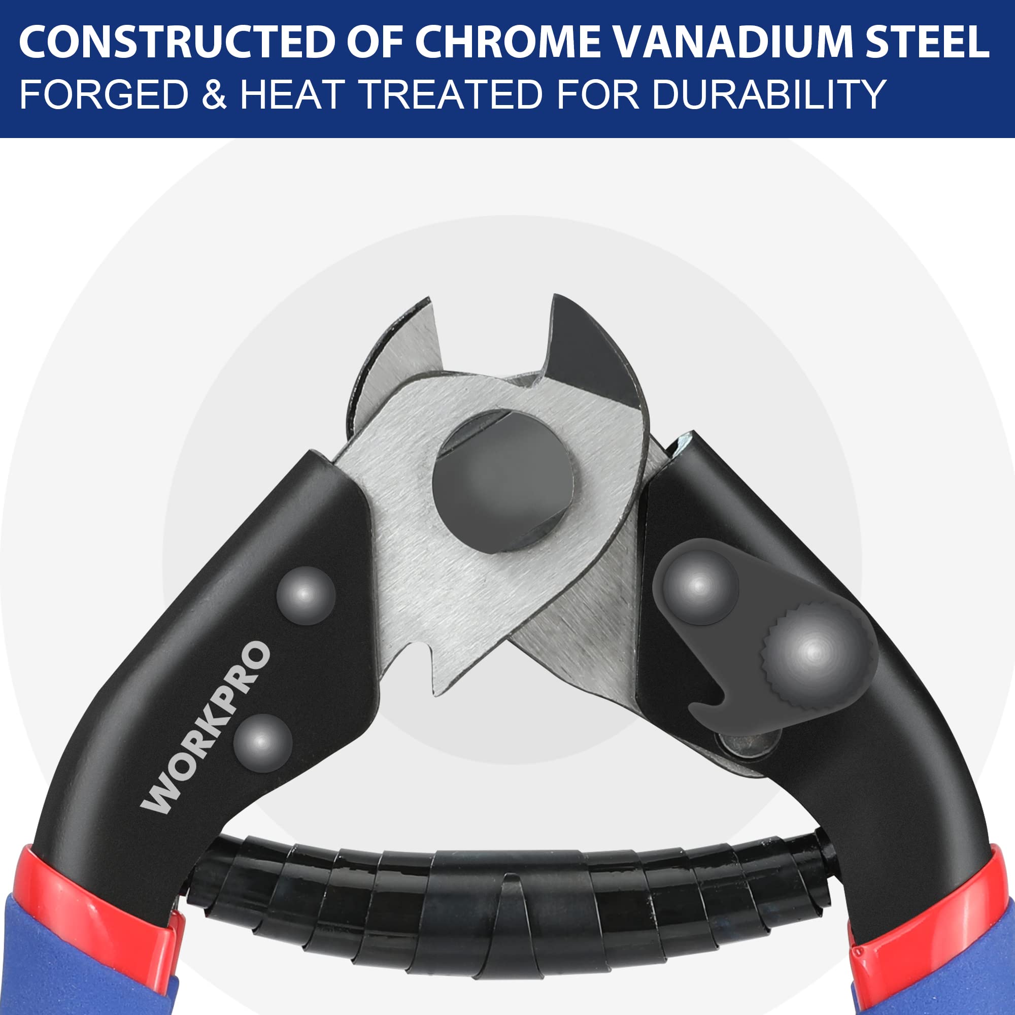 Foto 4 pulgar | Cortador De Cables Workpro De 7.5 Pulgadas De Acero Cromado Vanadio De Alta Resistencia - Venta Internacional.