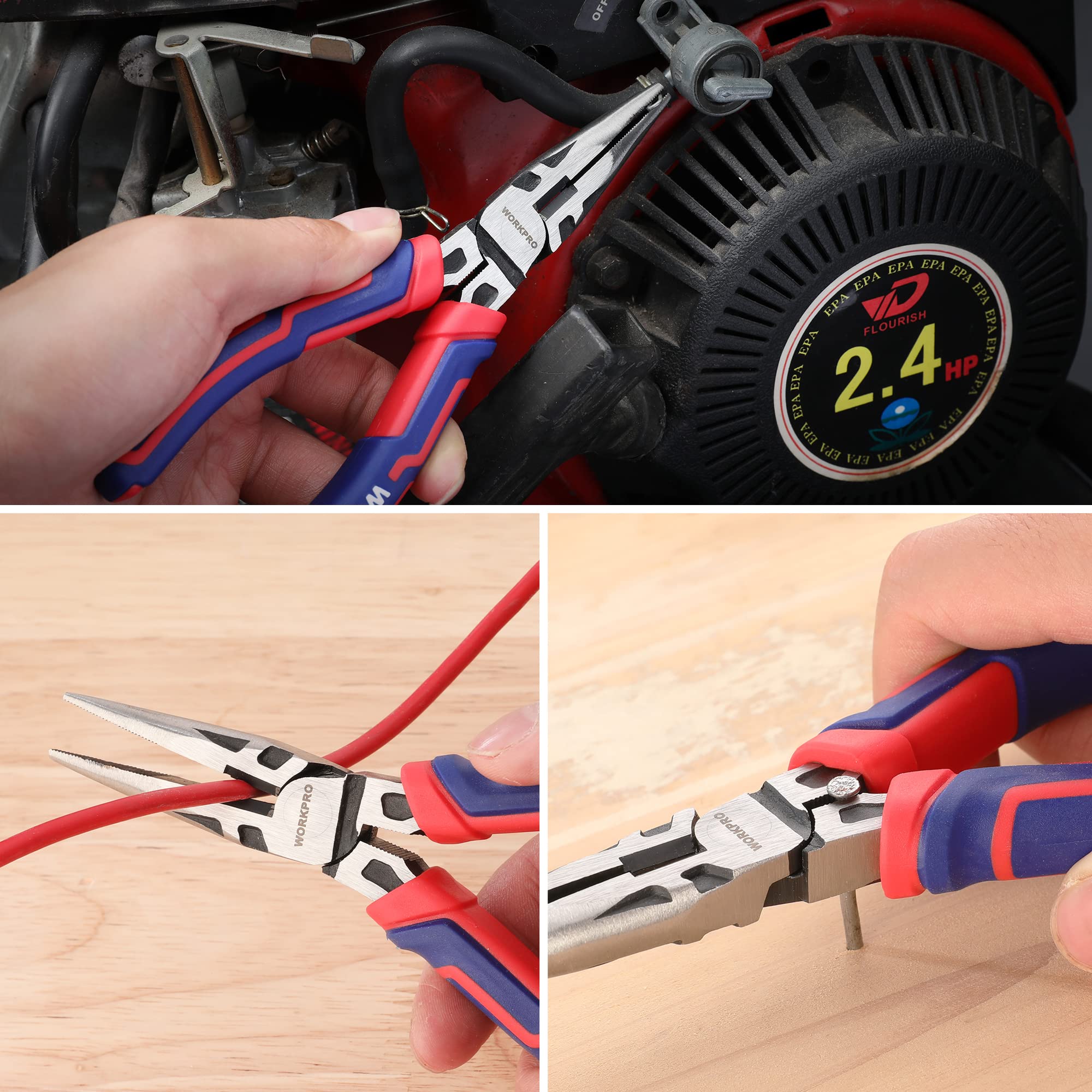 Foto 6 pulgar | Alicates De Punta Fina Workpro Premium De 15 Cm Con Cortador De Alambre - Venta Internacional.