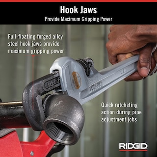 Foto 5 | Llave De Tubo Ridgid 31105 Modelo 824 De Aluminio, 60 Cm, Fontanería - Venta Internacional.