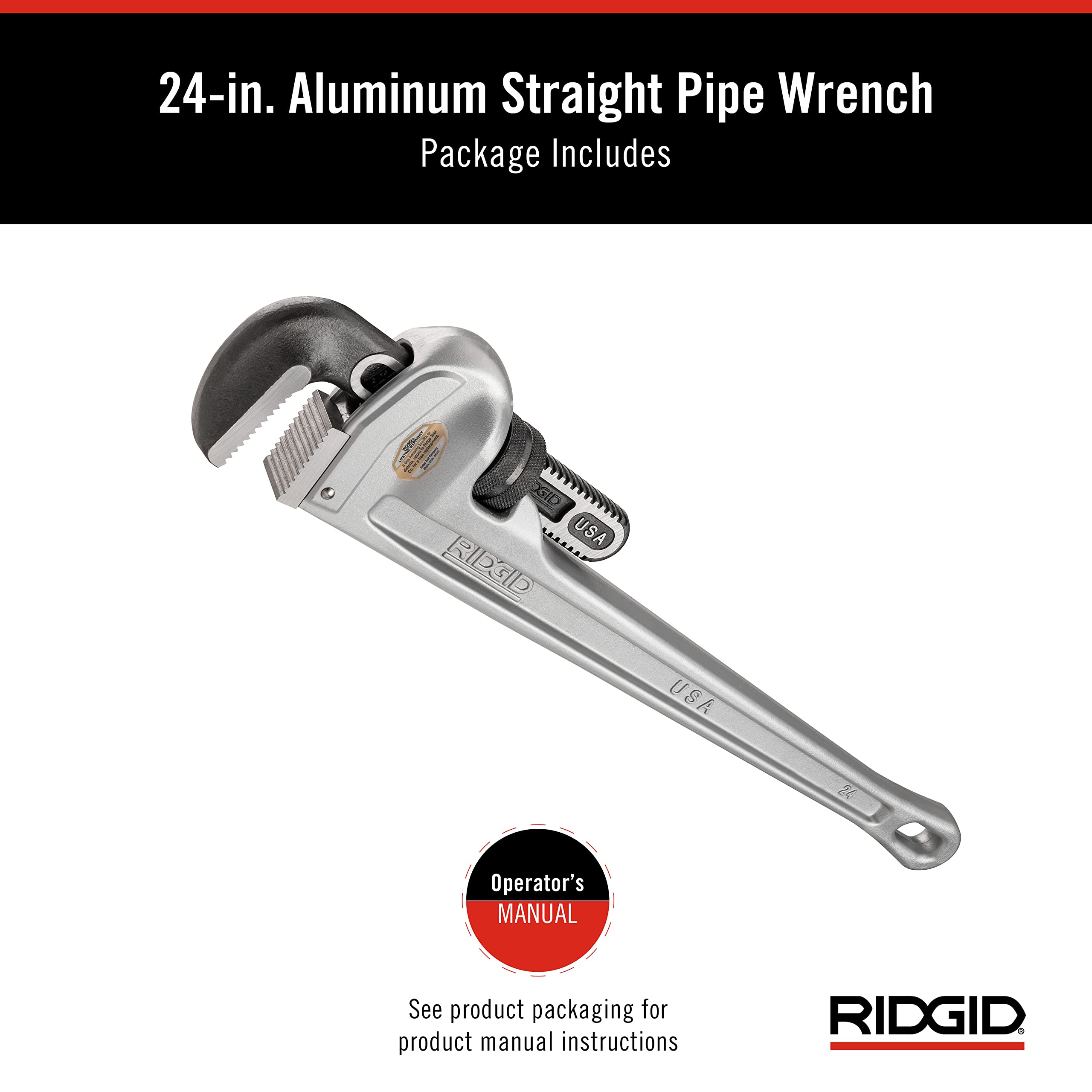 Foto 8 pulgar | Llave De Tubo Ridgid 31105 Modelo 824 De Aluminio, 60 Cm, Fontanería - Venta Internacional.