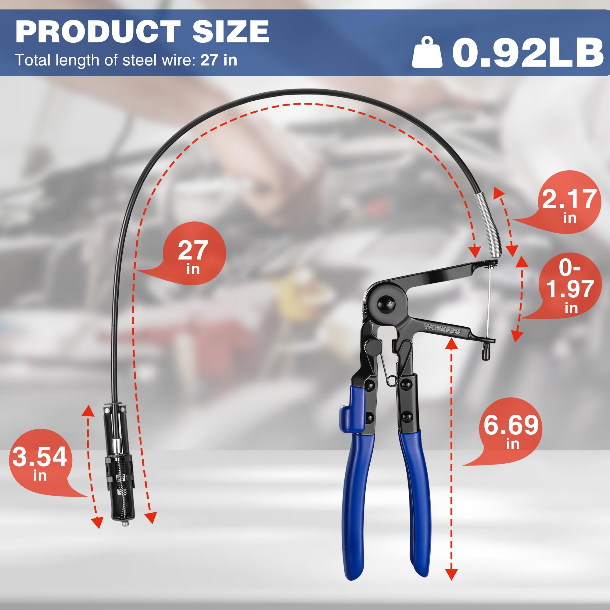 Foto 3 pulgar | Pinzas Para Mangueras Workpro Flexible De 27 Pulgadas Para Mangueras De Refrigerante De Automóviles - Venta Internaci