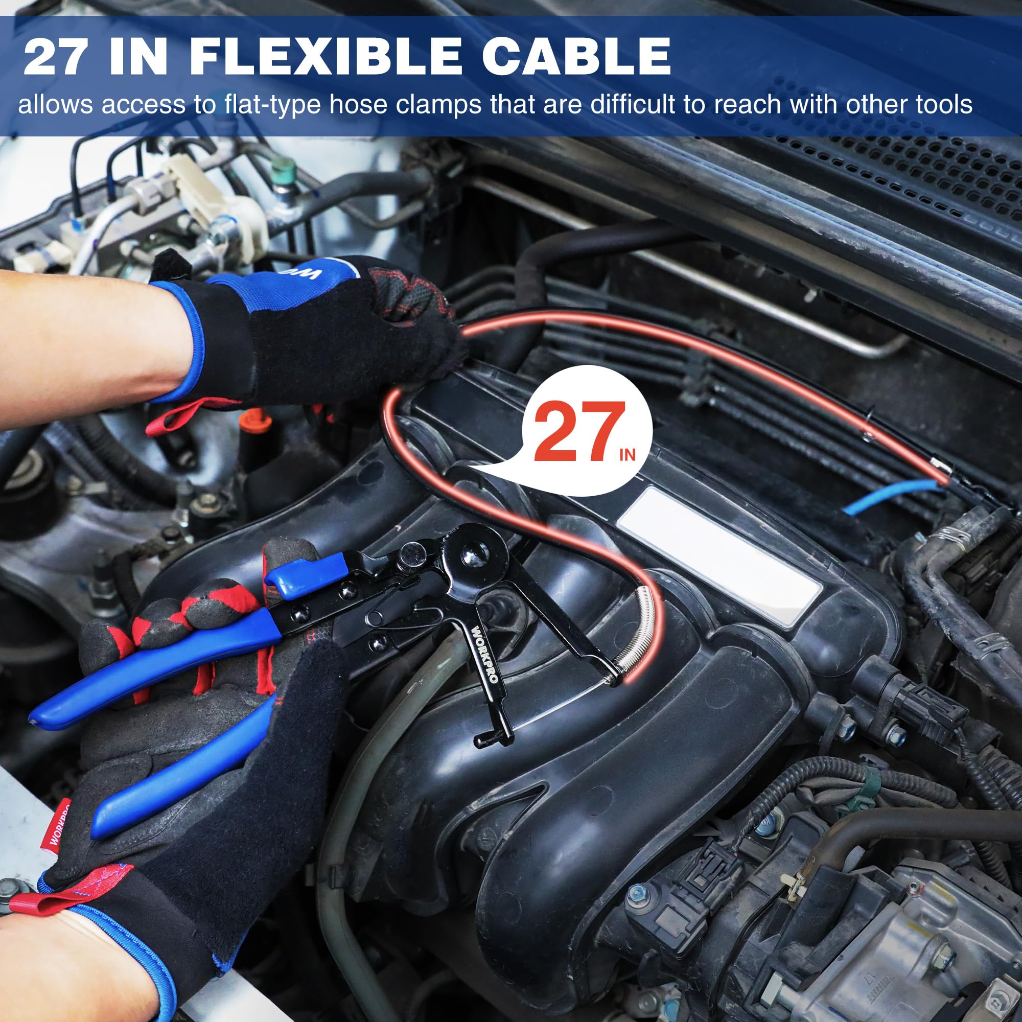 Foto 6 pulgar | Pinzas Para Mangueras Workpro Flexible De 27 Pulgadas Para Mangueras De Refrigerante De Automóviles - Venta Internaci