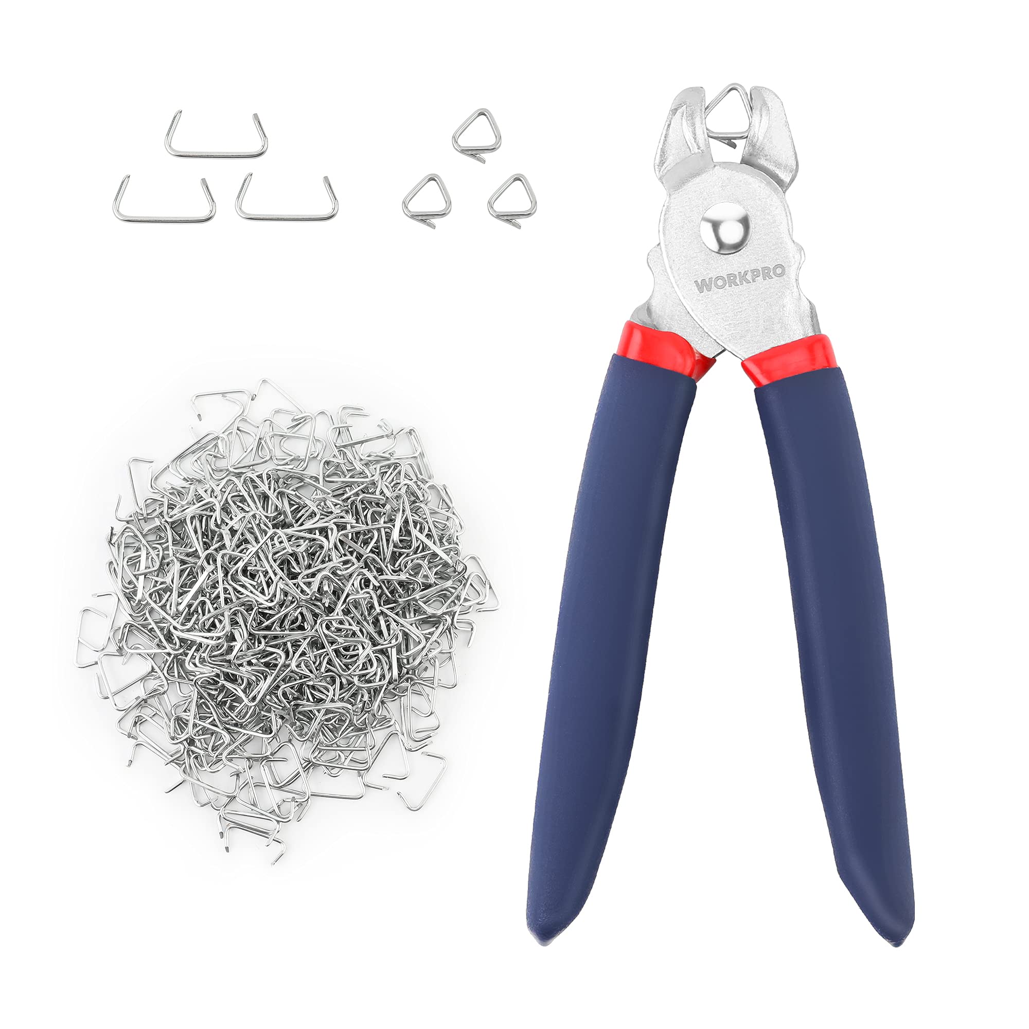 Alicates Para Anillos De Acero Galvanizado Workpro Con 500 Anillos De Acero Galvanizado - Venta Internacional.